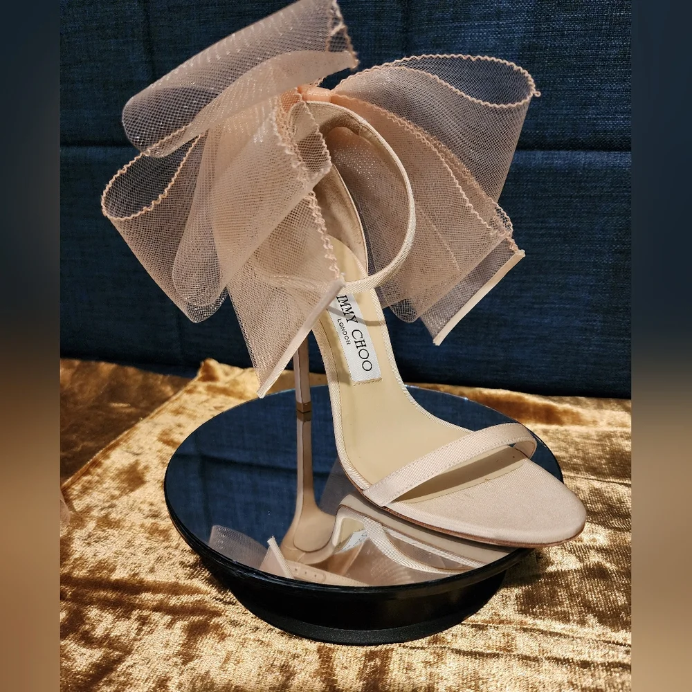 Jimmy Choo Aveline limited Edition Blush heel FULL INCLUSION - Picture 4 of 16